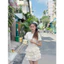 Đầm nữ thiết kế dâng ngắn cổ tròn phối ren cườm