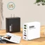 Bộ sạc nhanh 6 cổng 200W 3USB + 3PD QC3.0 Bộ sạc tường du lịch di động Bộ sạc điện thoại Tương thích rộng rãi