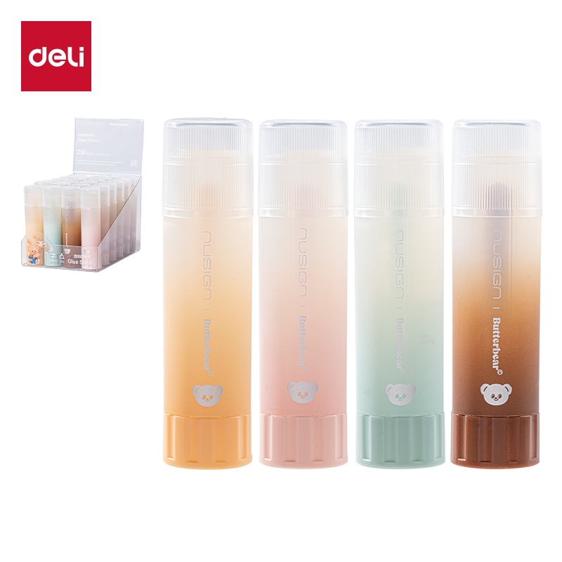 Hồ Dán Khô Deli x ButterBear – Keo Dán Giấy Mini, Siêu Dính, Khô Nhanh, Phù Hợp Học Sinh & Văn Phòng