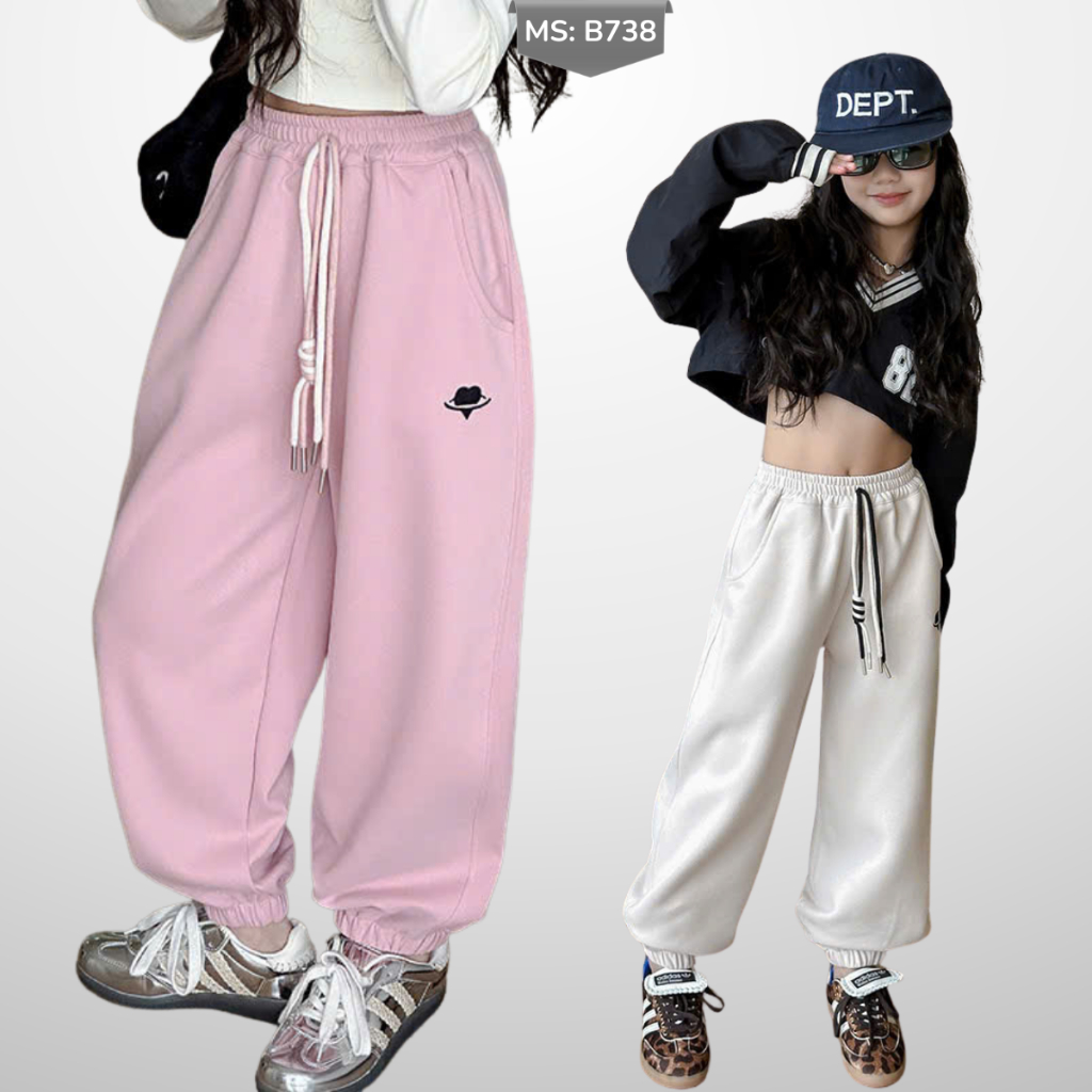 Quần thun Jogger, Phong Cách hip hop Đường Phố Cho Bé Gái | JJ Kids Fashion