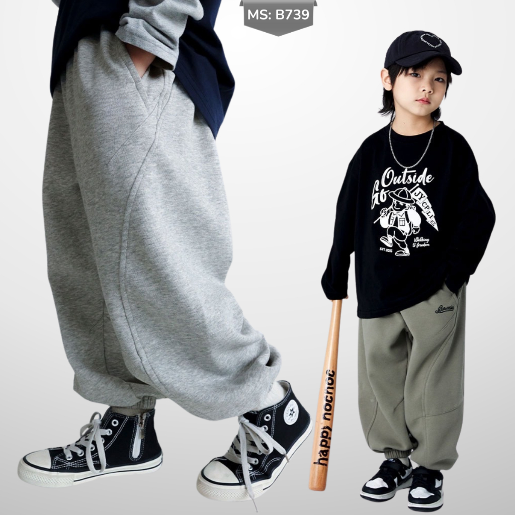 Quần thun Jogger, Phong Cách hip hop Đường Phố Cho Bé Trai, Bé Gái | JJ Kids Fashion