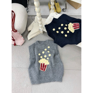 •𝙆𝙞𝙣𝙜𝙨𝙝𝙤𝙥𝙗𝙚𝙖𝙪𝙩𝙮•Áo Len Gile Bắp Rang Bơ Cute QC