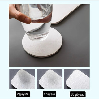 Miếng Lót Ly Trà, Cà Phê Chất Liệu Đá Diatomite Cao Cấp Thấm Nước, Chống Trượt -TotoMoo.homedecor
