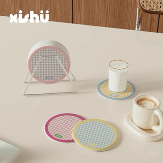 Miếng Lót Ly Trà, Cà Phê Chất Liệu Đá Diatomite Cao Cấp Thấm Nước, Chống Trượt -TotoMoo.homedecor