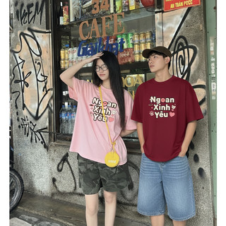 Áo thun oversize nam nữ Arttee mẫu Ngoan Xinh Yêu – Cotton 100% 250gsm, in bền đẹp
