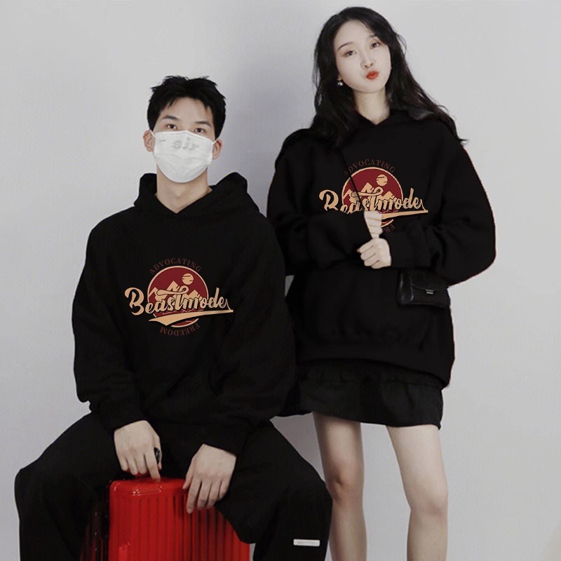 Áo cặp đôi HappyFamily  - Áo Hoodie đôi mẫu ADVOCATING Beastmode Chất Nỉ Cao Cấp