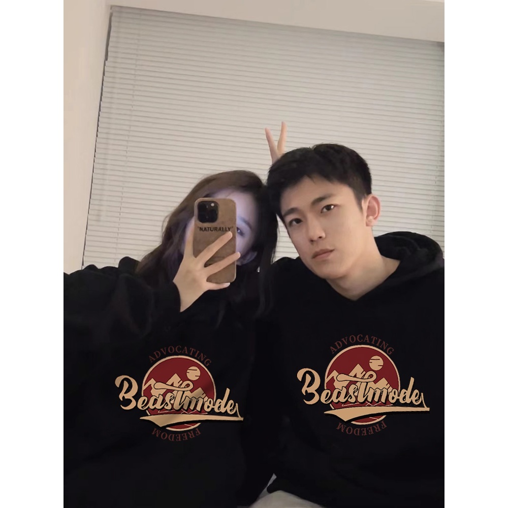 Áo cặp đôi HappyFamily  - Áo Hoodie đôi mẫu ADVOCATING Beastmode Chất Nỉ Cao Cấp