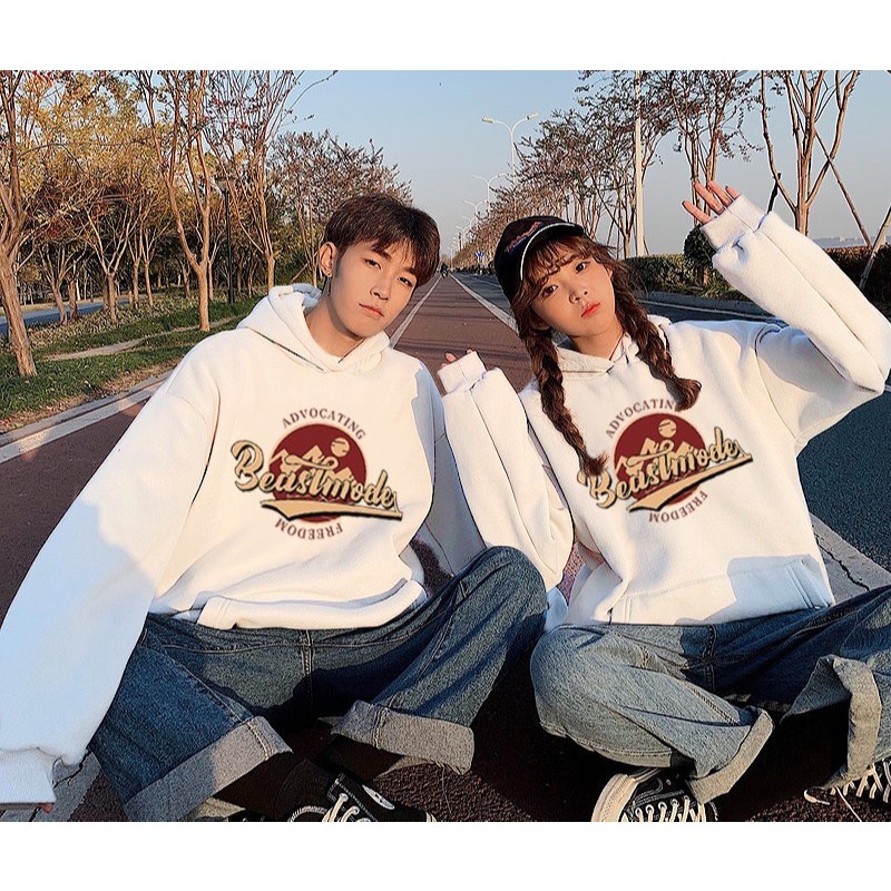 Áo cặp đôi HappyFamily  - Áo Hoodie đôi mẫu ADVOCATING Beastmode Chất Nỉ Cao Cấp