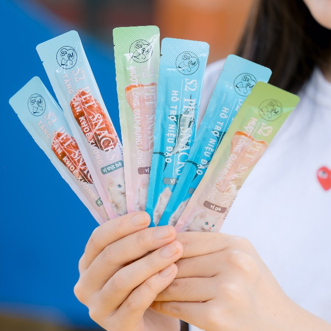 [Combo 200] Súp Thưởng Cho Mèo S2PET 15g Thịt Tươi Nguyên Chất, Bổ Sung Vitamin, Không Chất Bảo Quản