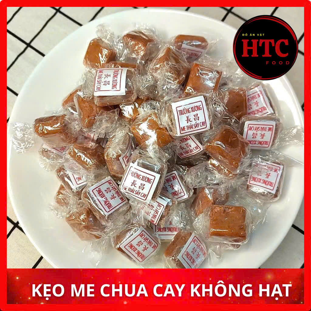 Kẹo me Thái sấy chua cay Trường Xương chính hãng cực ngon, bánh kẹo ăn vặt ngon HTC Food, 500g/1kg