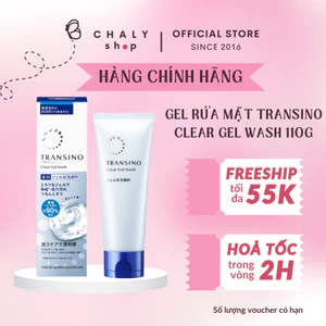 Gel rửa mặt dưỡng trắng, mờ thâm Transino Clear Gel Wash 110g Nhật Bản