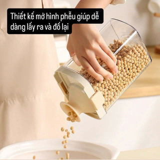 Hộp Bảo Quản Thực Phẩm Kín, Hộp Đựng Thực Phẩm Khô Nhà Bếp, Đậu, Hạt, Ngũ Cốc -TotoMoo.homedecor