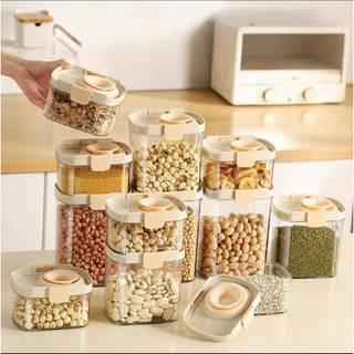Hộp Bảo Quản Thực Phẩm Kín, Hộp Đựng Thực Phẩm Khô Nhà Bếp, Đậu, Hạt, Ngũ Cốc -TotoMoo.homedecor