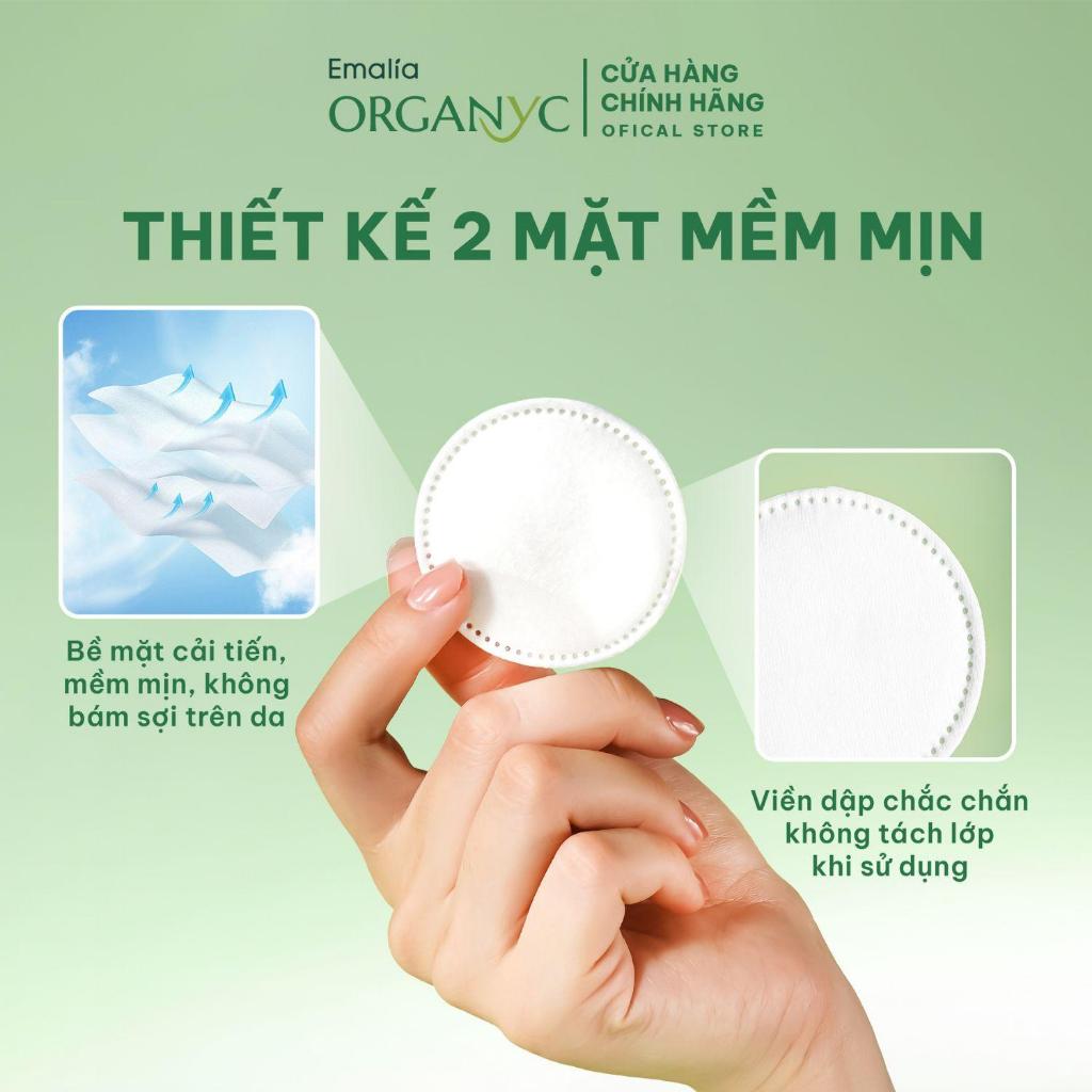 {LINK GỘP} Bông Tẩy Trang Emalia Organyc Cotton Tự Nhiên Mềm Mại Êm Dịu , bông tẩy trang cao cấp