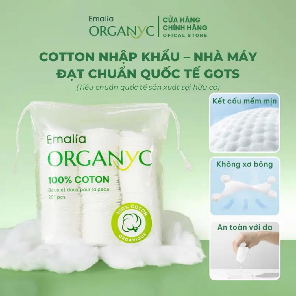 {LINK GỘP} Bông Tẩy Trang Emalia Organyc Cotton Tự Nhiên Mềm Mại Êm Dịu , bông tẩy trang cao cấp