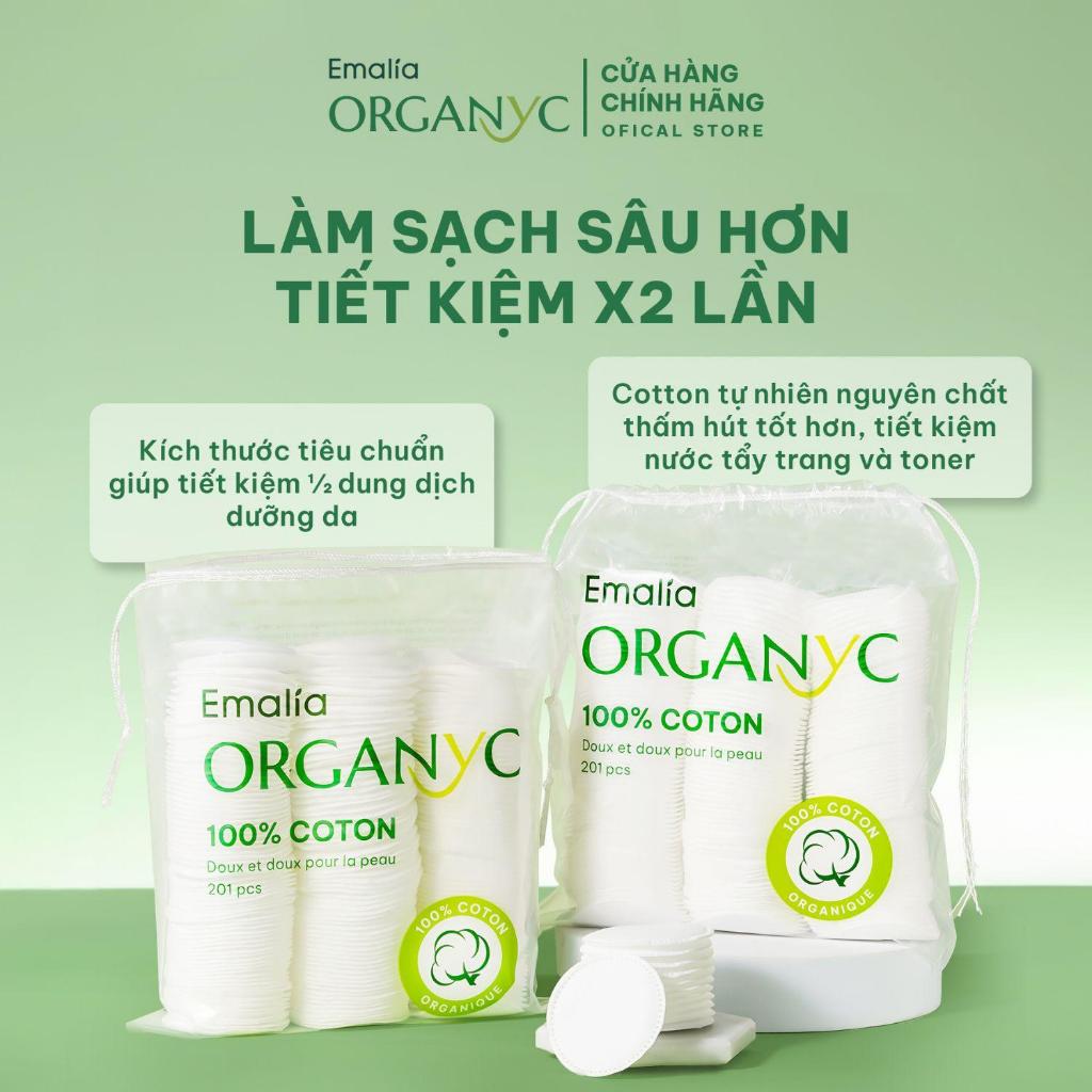{LINK GỘP} Bông Tẩy Trang Emalia Organyc Cotton Tự Nhiên Mềm Mại Êm Dịu , bông tẩy trang cao cấp