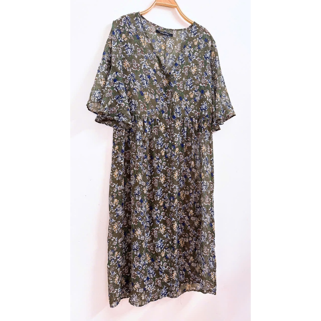 Đầm voan mỏng hoa nhí của Nhật - 2 Hand (Size L-XL)