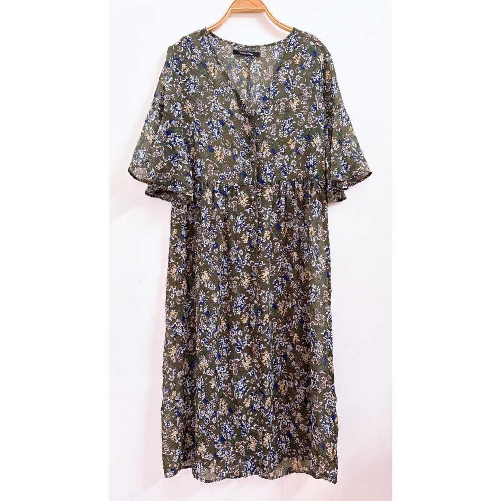 Đầm voan mỏng hoa nhí của Nhật - 2 Hand (Size L-XL)