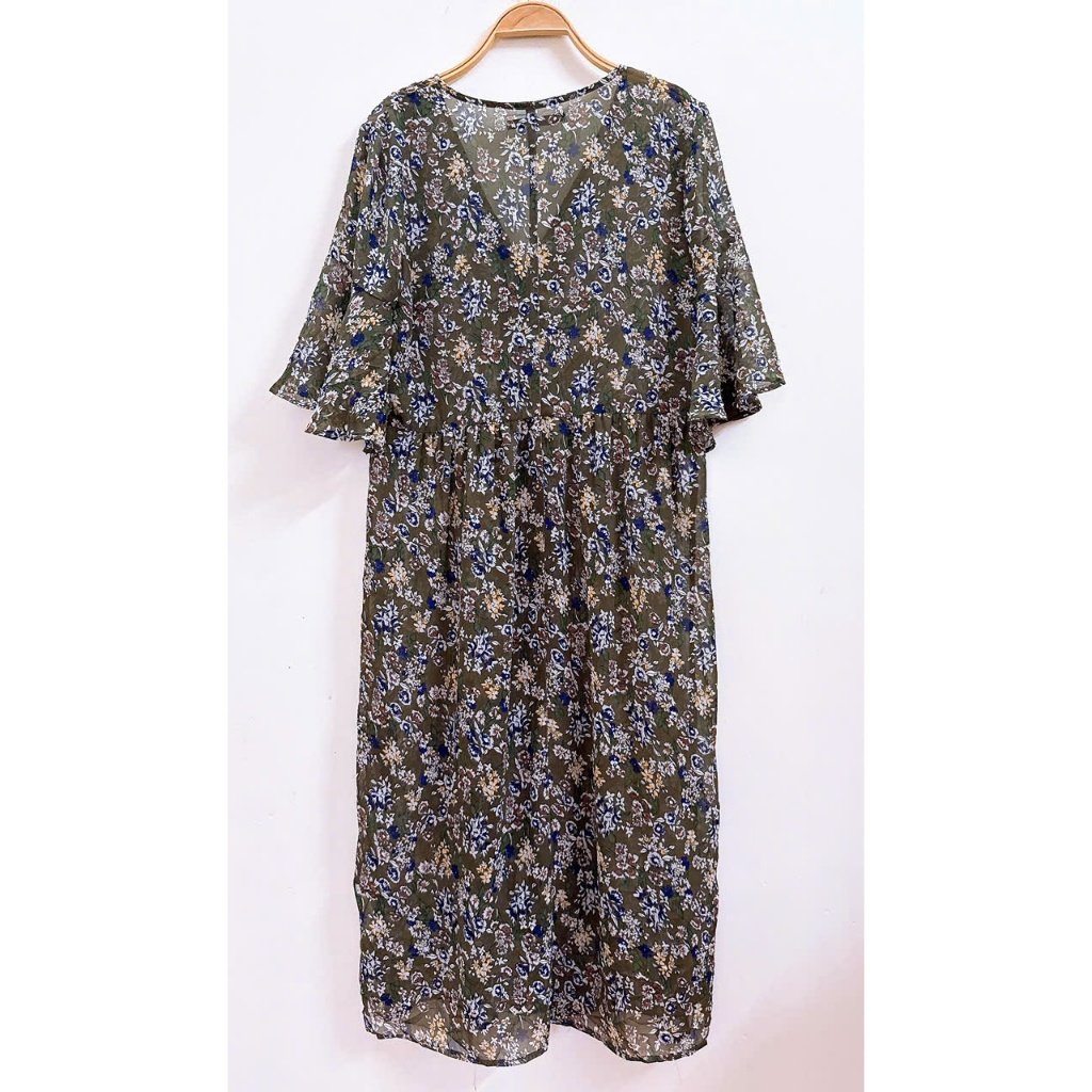 Đầm voan mỏng hoa nhí của Nhật - 2 Hand (Size L-XL)