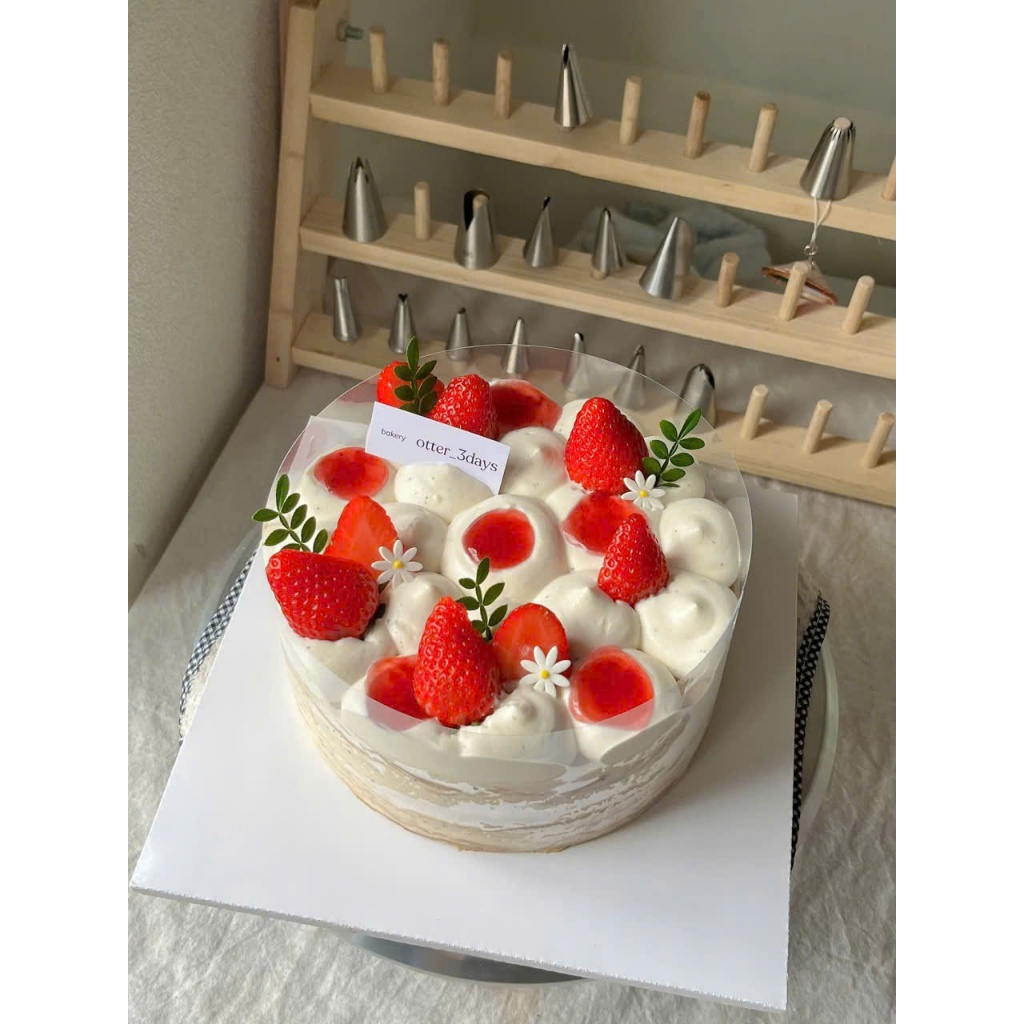 [RẺ VÔ ĐỊCH] - Cuộn thành bánh kẻ đen, cuộn thành bánh kem - Trang trí bánh sinh nhật bánh kem