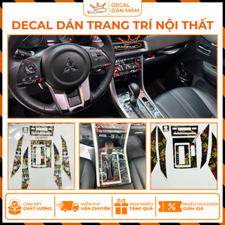 Decal dán trang trí, bảo vệ nội thất Xpander 2018 đến 2026 chất liệu Carbon cao cấp, dễ dán, không để lại keo