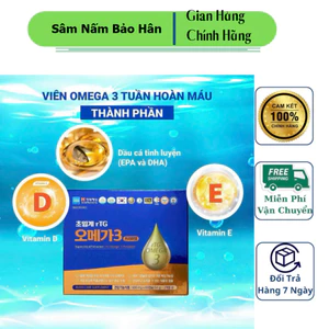 Viên Omega Dầu Cá Gia Đình 60v Hàn Quốc - Supercritical Extracted rTG Omega 3 Premium ( hàng mới về )