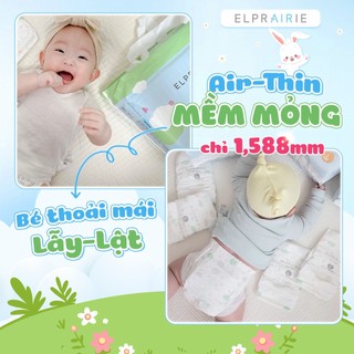 [LIVE KOL] Tã/Bỉm Dán ELPRAIRIE Air Thin Nội Địa Hàn Mỏng Nhẹ, Thấm Hút, Mềm Mại Chống Hăm S34/M30/L26