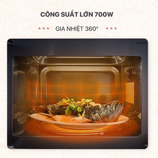 [Bản Quốc Tế] Lò vi sóng lò nướng cổ điển Xiaomi Qcooker phong cách vintage dung tích 20L 700W hàng chính hãng