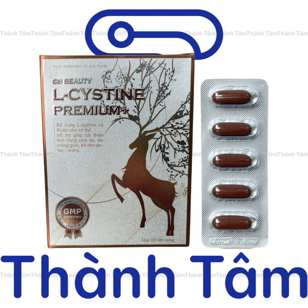 Viên uống L-CYSTINE PREMIUM+ 60V cải thiện tình trạng sạm da, tóc chẻ ngọn, móng giòn, giảm gãy rụng