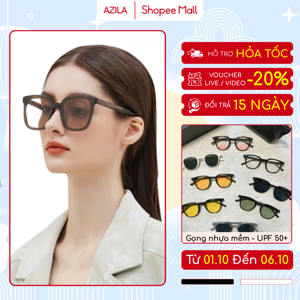 Kính Mắt Thời Trang Chống Nắng Azila Chống Tia UV Chất Liệu Nhựa Cao Cấp, Kính Râm Đi Đường (K01)