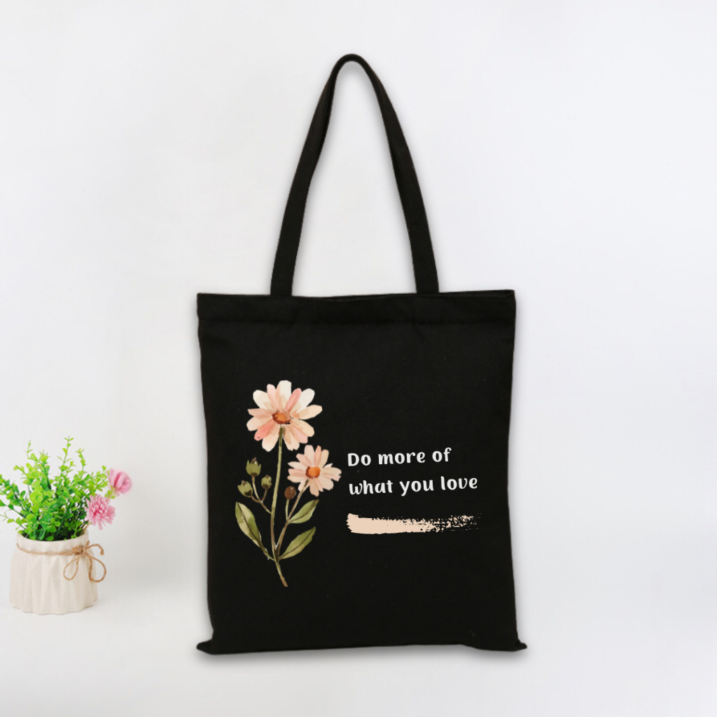 Túi tote có khóa kéo nhiều hình hottrend phong cách hàn quốc- Túi vải bố vải canvas đựng vừa A4 laptop 35x40cm tota0260