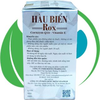 Hàu Biển Rox Trắng - Rostex - Vinaphar - Vitamin Phục Hồi