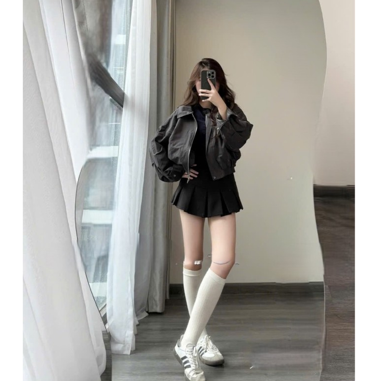 Áo khoác kaki dáng crotop siêu xinh, áo khoác ngoài thu đông 2 lớp MUZA K01