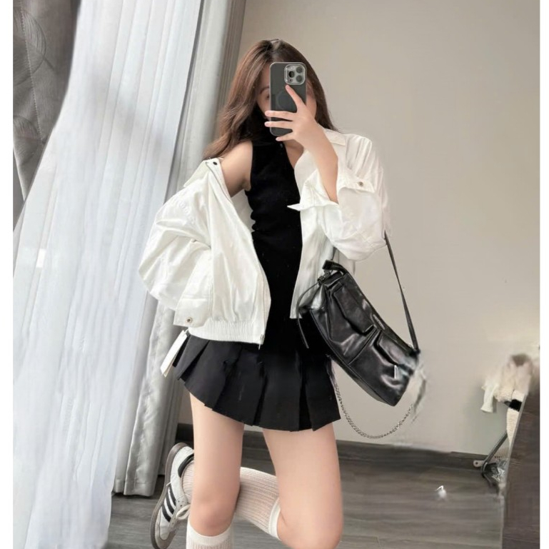 Áo khoác kaki dáng crotop siêu xinh, áo khoác ngoài thu đông 2 lớp MUZA K01