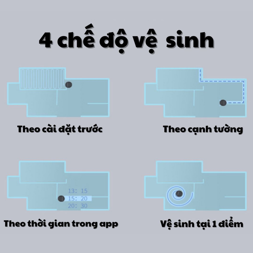 Robot Hút Bụi Lau Sàn KAW Thông Minh Tự Động Kết Nối Điện Thoại