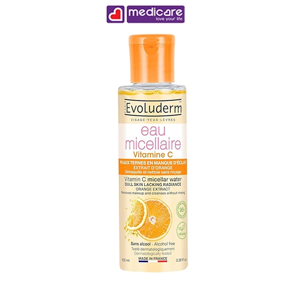 Nước tẩy trang EVOLUDERM Micellar Water dull skin lacking radiance 100ml - 200ml - 500ml