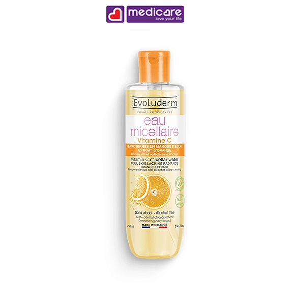 Nước tẩy trang EVOLUDERM Micellar Water dull skin lacking radiance 100ml - 200ml - 500ml