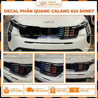 Decal phản quang dán mặt calang Kia Sonet 2024 2025 form mới - Decal cao cấp không phai màu không thấm nước