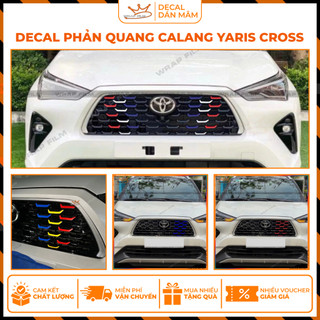 Decal phản quang dán mặt calang Toyota Yaris Cross 2024-2025 - Decal cao cấp không phai màu không thấm nước