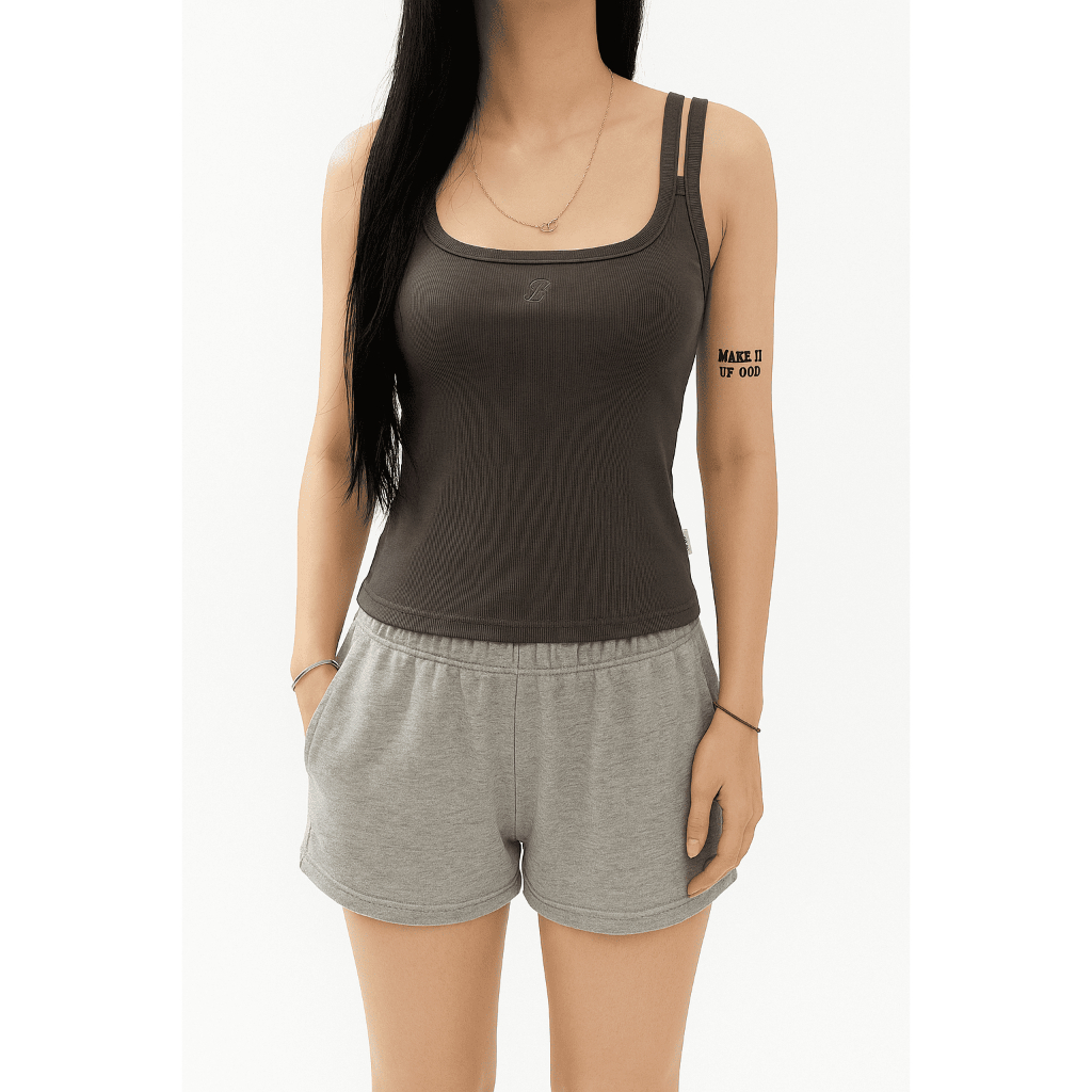 COMBO 02 áo BOO ba lỗ quai dây fitted thêu logo cá tính