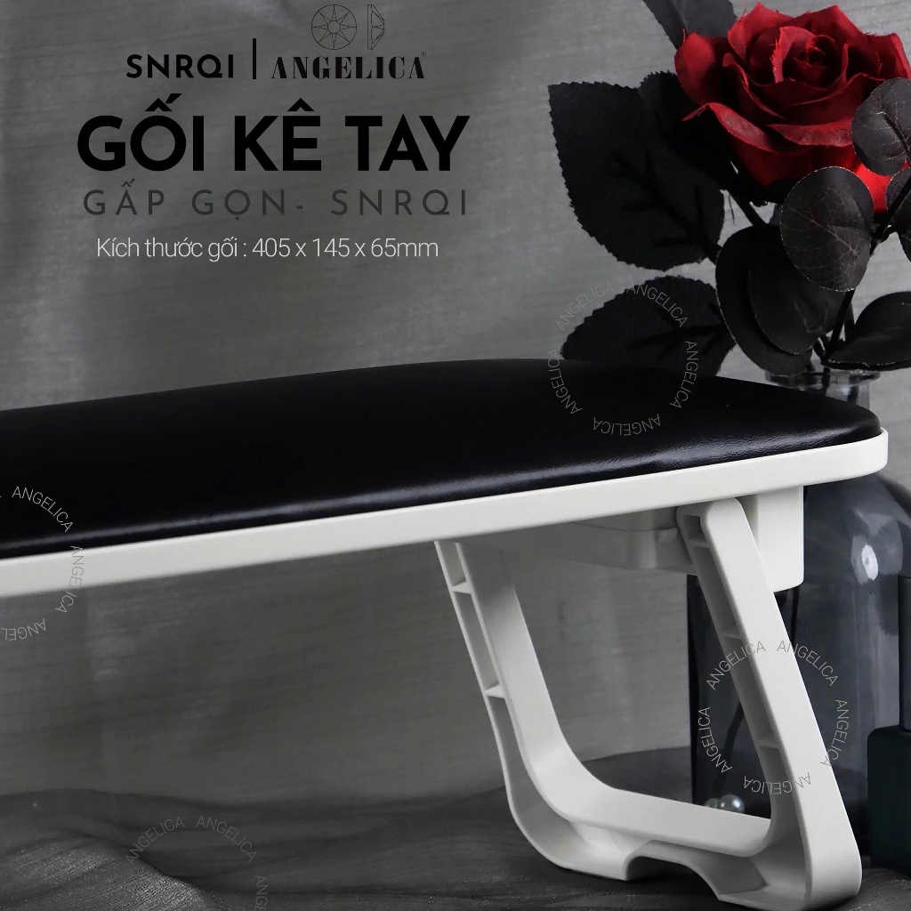 Gối Làm Móng Kê Tay Gấp Gọn SNRQI Chính Hãng (Tặng 1 Thảm Trải Bàn) GKTD