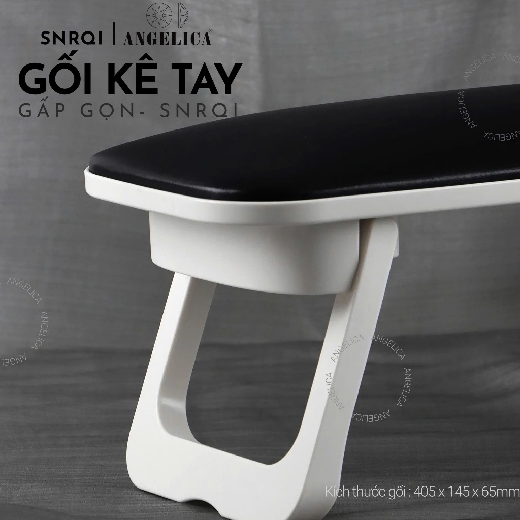 Gối Làm Móng Kê Tay Gấp Gọn SNRQI Chính Hãng (Tặng 1 Thảm Trải Bàn) GKTD