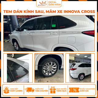 Tem dán kính sau Toyota Innova Cross, dán mâm Innova Cross - Tem dán cao cấp không thấm nước bèn màu