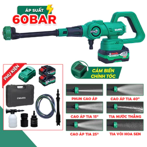 Máy rửa xe WORKFIX WF-PW3825BL Không chổi than -Chế Độ, 3 Tốc Độ, Công Suất 305W, Chân Pin Phổ Thông