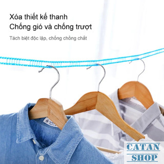 Dây Phơi Đồ 5m Tiện Dụng, Móc Thép Không Gỉ, Chịu Lực Tốt, Dùng Cho Ban Công Sân Vườn Phòng Trọ