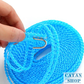 Dây Phơi Đồ 5m Tiện Dụng, Móc Thép Không Gỉ, Chịu Lực Tốt, Dùng Cho Ban Công Sân Vườn Phòng Trọ