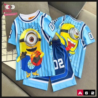 Đồ bộ bé đùi trai ngắn tay thun lạnh 3D Ann's Kids họa tiết hoạt hình đường phố cực ngầu cho bé từ 10 đến 45kg