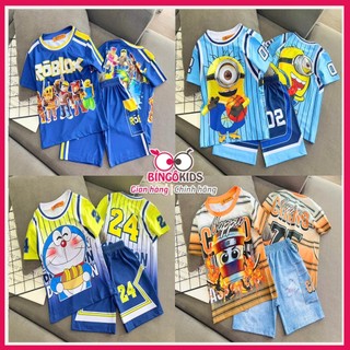Đồ bộ bé đùi trai ngắn tay thun lạnh 3D Ann's Kids họa tiết hoạt hình đường phố cực ngầu cho bé từ 10 đến 45kg