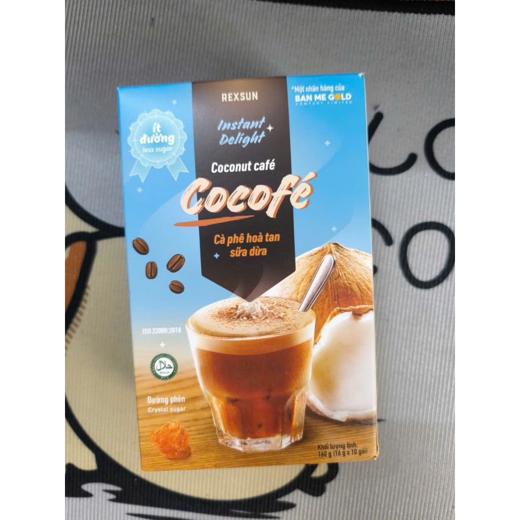 Cà Phê Sữa Dừa Cocofe ĐẬM ĐÀ - Hộp 160g (10 gói) - Ban Me Gold | Shopee ...