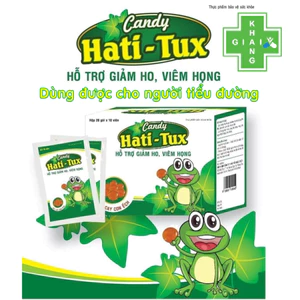 Viên ngậm giảm viêm họng, giảm ho thảo dược Hati-tux (Gói 8 viên)
